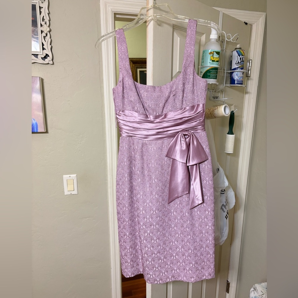 Maggy London Mauve Lace Dress